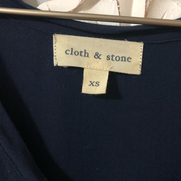 Cloth and Stone Navy Blue V-Neck Dress - Picture 3 of 6